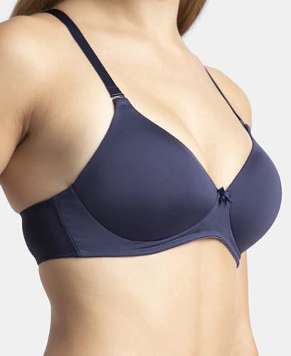 Image of Jockey 1819 Women's Wirefree Padded Microfiber Nylon Elastane Stretch Full Coverage Multiway Styling T-Shirt Bra with Magic Under Cup