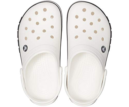 Image of Crocs Men Crocband Clogs( 206021-103 White /Black 12 UK)