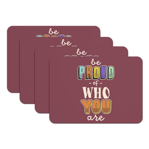Sets de table LGBTQ+ caoutchouc rouge grand format lavable - 2
