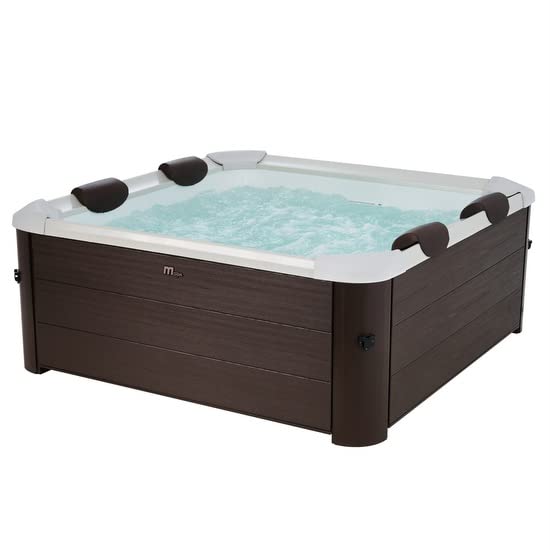 Bagno Italia Minipiscina quadrata per 5-6 persone 160x160 cm 120 getti idromassaggio cromoterapia ozonoterapia