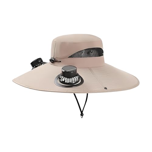 Sombrero De Ventilador Solar - Sombrero De Protección Solar | Sombrero Portátil Con Ventiladores Solares | USB Bloqueo De Sol Transpirable Bloqueo De Enfriamiento Para Mujeres Actividades Al Aire Libr