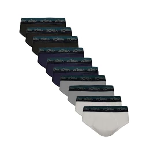 Kit 10 Cuecas Zorba Slip Max Algodão 764 Pto/Mho/Graf/Bco - M