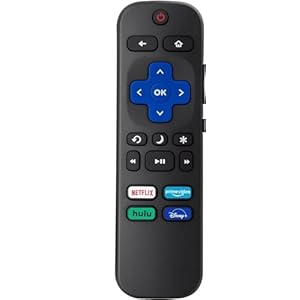 Replacement Remote Control Only for Roku TV, Compatible for TCL Roku/Hisense Roku/Onn Roku/Sharp Roku/Element Roku/Westinghouse Roku/Philips Roku Smart