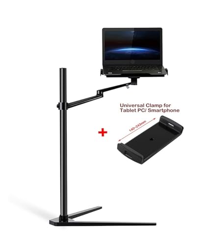 Support de sol ordinateur ergonomique UP-8A ajustable de 12-17 pouces