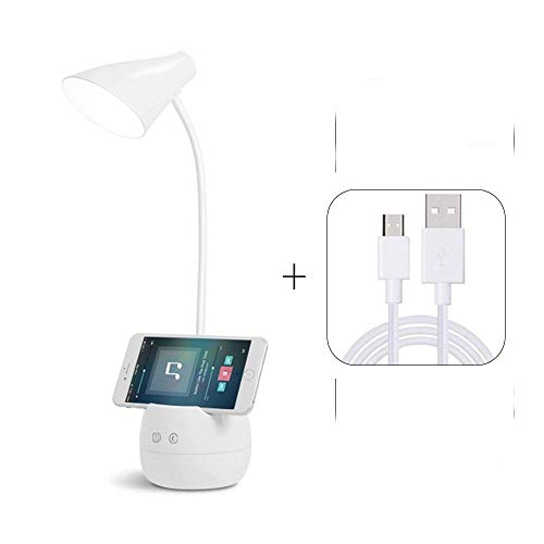 Image of IDOLESHOP Rechargeable LED Touch On /Off Switch Study Lamp , White , Pack of 1, Plastic.
