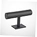 EUVAROMEX PU Leather T Shaped Bracelet Display Rack Jewelry Storage Organizer Black Bangle Holder for Jewelry Display and Storage/2703