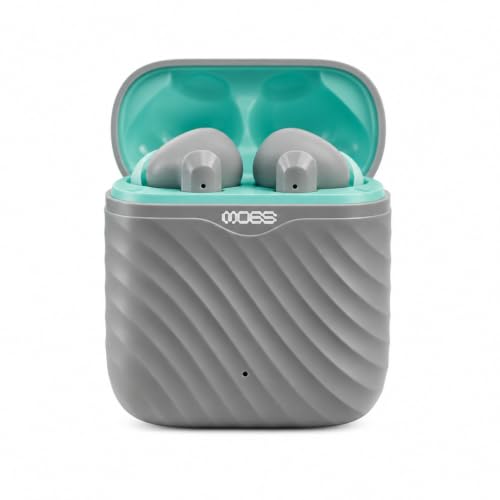 Image of MOSS Echo Endura - TWS Earbuds Up to 60 Hours Total Playback, Dual Mic ENC Clear Calls, Bluetooth 5.4, 8mm Drivers, Hall Switch, Low Latency (40-60ms), Dual EQ Modes (Grey)