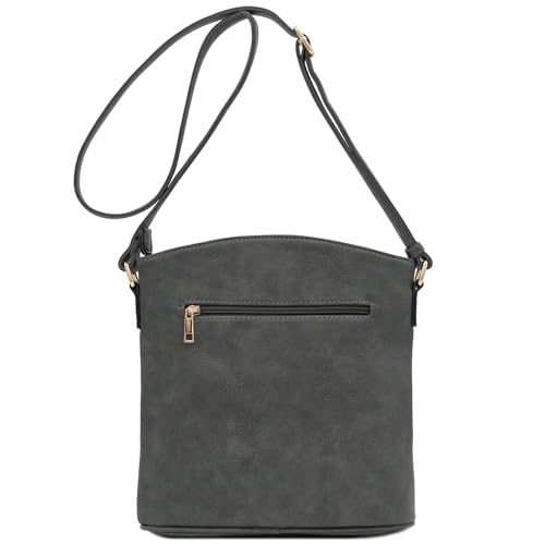 Image of ALYSSA Triple Zip Pocket Large Crossbody Bag