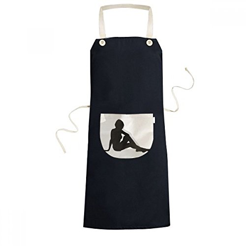 Tablier cuisine réglable noir anti-taches pour hommes et femmes passionnés