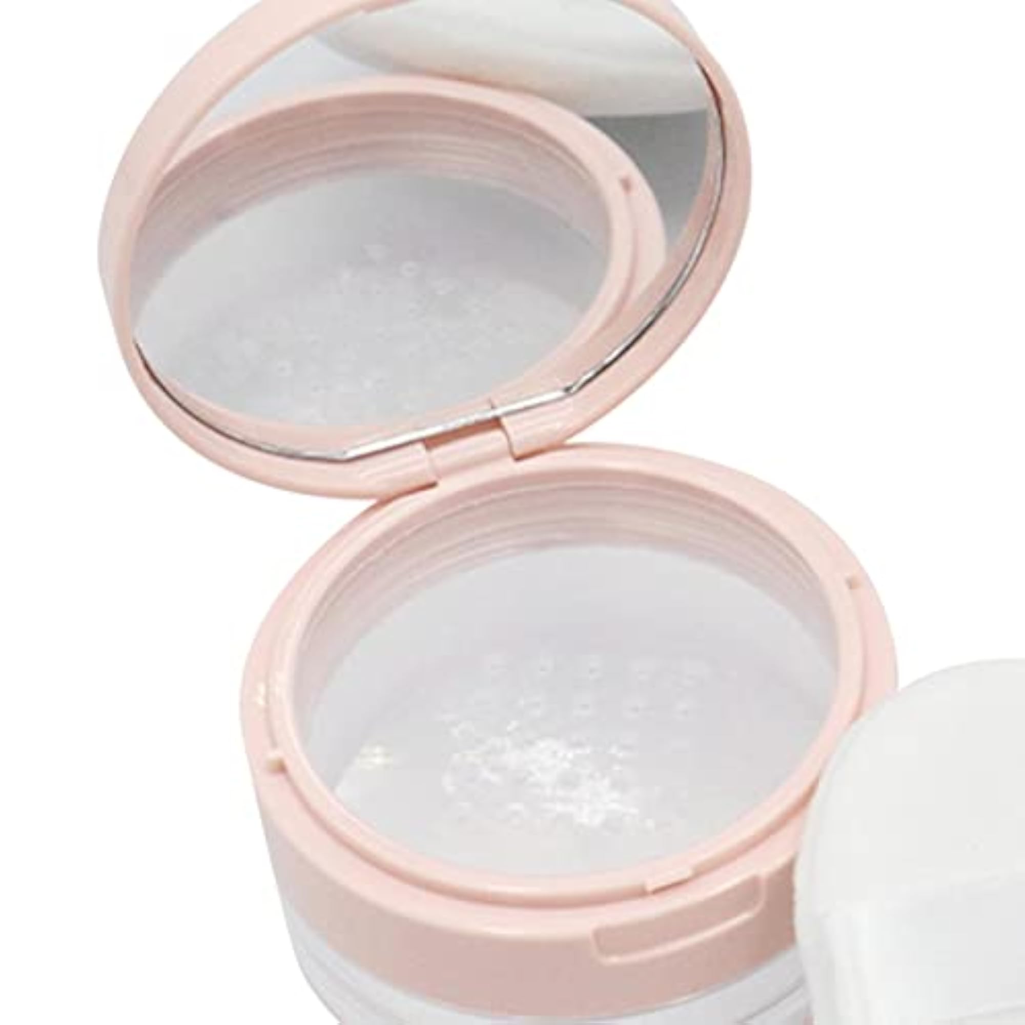 Refillable Makeup Powder Container, Flip Lid Cosmetic Jar