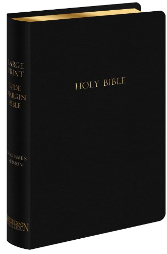 Holy Bible: King James Version, Wide Margin, Black Genuine Leather