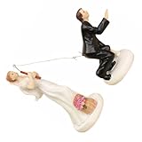 EXCEART Adorno de Boda Europeo para Novia y Novio, Estatua Decorativa Tallada de Plástico Resistente, Escultura Delicada para Decoración de Sala de Bodas, Accesorio Festivo para Eventos