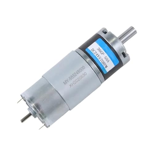 Motor planetario 555 CC de 24V y 16 RPM con eje de 6mm y alto par