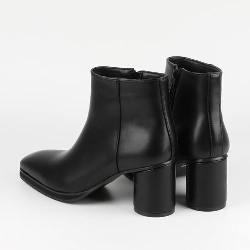 Ankle Boot for Men Heeled High Top Dress Boots Slip on Style PU Leather Dual Side Zipper Taller Shoes4