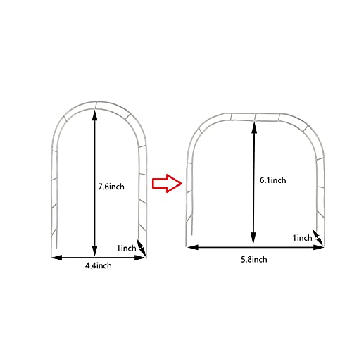 Metal Garden Arbor Wedding Arch 7.9 Feet High X 4.4 Feet Wide For Outdoor Indoor Arbor Wedding Garden Arbor Bridal Arch Arbor Party Decoration,Garden Climbing Plants (White) #TOP1