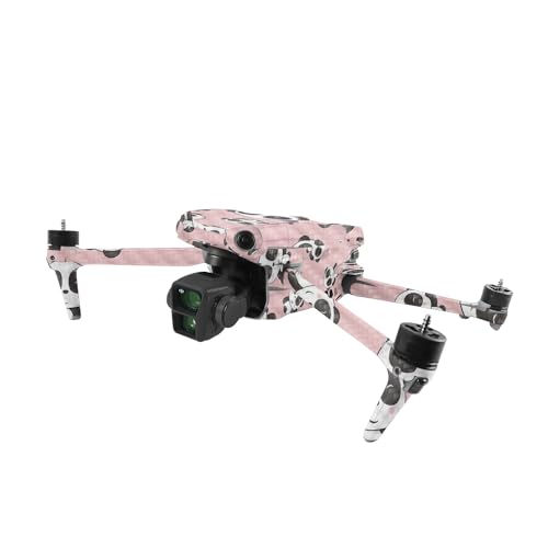 Image of MightySkins Carbon Fiber Skin Compatible with DJI Air 3 - Panda Hello | Protective, Durable Textured Carbon Fiber Finish | Easy to Apply