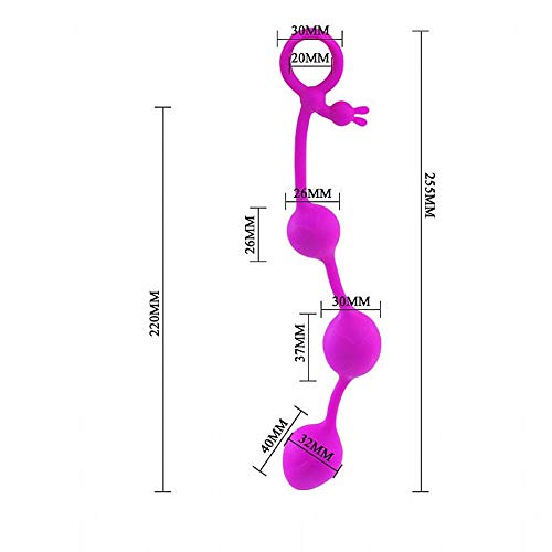 Plug Em Soft Touch Com 3 Esferas Em Tamanhos Gradativos à Prova D'água 25,5 Cm Love Balls