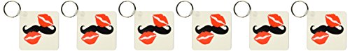 3dRose Red Letter J On Black Heart Inside Zebra Print - Key Chains, 2.25 x 4.5 inches, set of 2 (kc_62070_1)