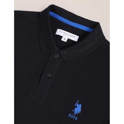 Image of U.S. Polo ASSN. Solid Slim Fit Polo T Shirts for Men - 100% Cotton, Half Sleeves Mens Tshirt