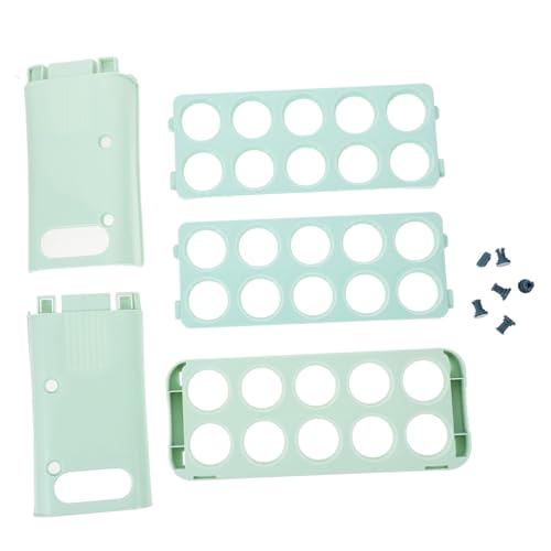Hoement 冷蔵庫ドア用収納棚 卵収納ボックス 多設計 プラスチック製 薄型 家用キッチン 取り出しやすい卵保管棚 冷蔵庫サイドドア対応