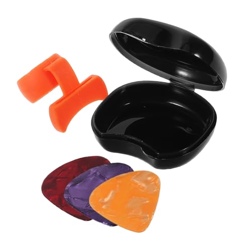 ERINGOGO 1 セット ギターピック ギター練習 真鍮製の 親 プロテクター 真鍮製フィンガーピックスタンド ギターに取り付けるピックホルダー ギターのピックホルダー シリカゲル