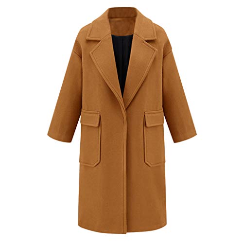 Hengshikeji-Women Coats Womens Wool Double Breasted Belted Trench Coat