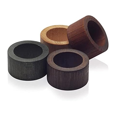 Metaltex Juego 4 SERVILLETEROS Madera, Colores Variados Cover