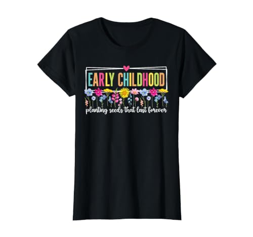 Early Childhood Teacher Best Early Childhood Educator T-Shirt, Women, Black, Large