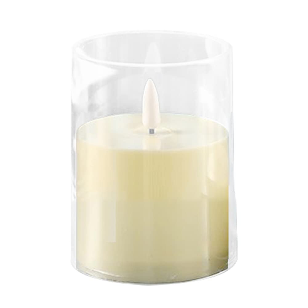 TANGSIYANG Led Candles LED Candle Atmosphere Lamp Plastic Flameless Candlesticks Durable Lights for Birthday Party Supplies(5x10cm)
