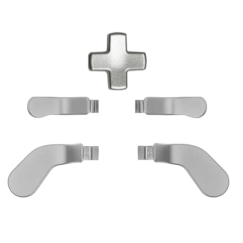 Image of 5Pcs Elite 2 Paddles Replacement for Xbox One Elite Series 2 Controller, Stainless Steel Paddles D-pad for Xbox Elite Series 2 / 2 Core Controller, Includes: 4 x Paddles 1x D-pad Replacement(Silver)