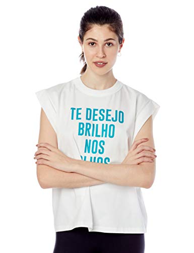 Camiseta Estampada, Colcci, Feminino, Off Shell, M