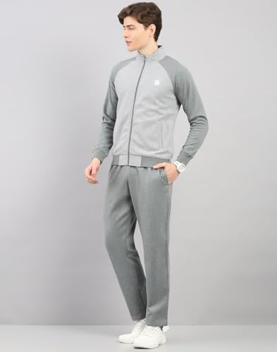 Image of Monte Carlo Mens Regular Fit Full Sleeve Round Neck Tracksuit | Men Track Suit | Stylish Sportswear Set with Jacket and Lower | Activewear Set For Men's (Pack of 1)