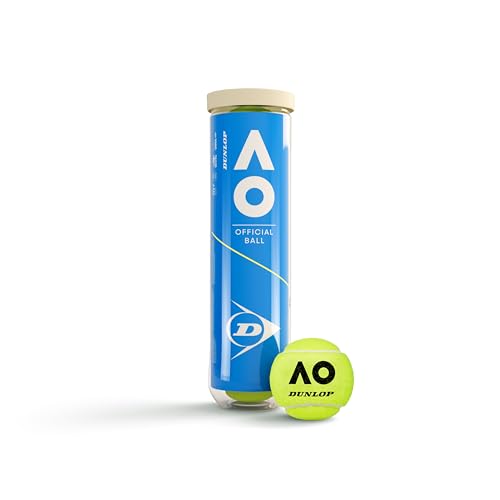 DUNLOP Tennisball Australian Open - für Sand, Hartplatz und Rasen (4 Bälle)