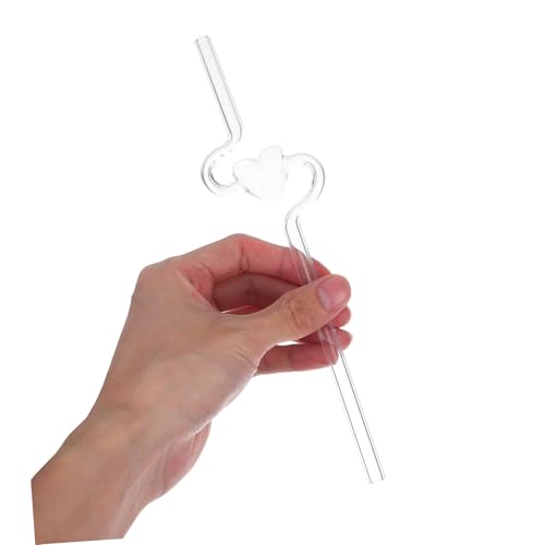 Popotes de vidrio reutilizables para batidos jugos y vasos de cristal GANAZONO 5