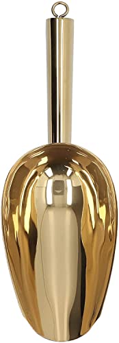 Paletta per Ghiaccio, Paletta per Ghiaccio a Forma di U in Acciaio Inossidabile, Paletta per Secchiello per Ghiaccio per Uso Alimentare per casa, Hotel, ristoranti, Cucchiaio 3 Colori per Te (Oro)