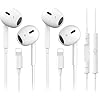 2 Packs-for iPhone Headphones Wired Earbuds/Earphones Nosie Reduction Built-in Microphone & Volume Control Headsets Compatible with iPhone 14/13/12/11/XR/XS/X/8/7/SE/Pro/Pro Max, Plug and Play