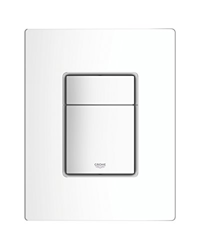 GROHE Skate Cosmopolitan, WC Abdeckplatte (wassersparende Betätigungsplatte, senkrechte oder waagerechte Montage, Drückerplatte mit Start & Stopp-Betätigung), alpinweiß, 38732SH0