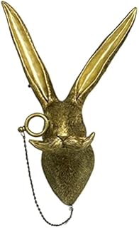 WSTERAO Animal Wall Hanging Sculpture, Stag Deer Head Wall Sculpture, Metal Wall Art, Wall Decor Ornament, Home Decoration Waterproof Bronzed Resin