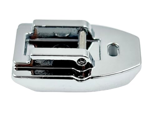 Image of ZENITH Round Zipper Invisible Pressure Foot Snap on Type for Automatic Electric Low Shank Sewing Machines Suitable for Usha Janome Brother Singer etc Steel Finish (Round Zipper)