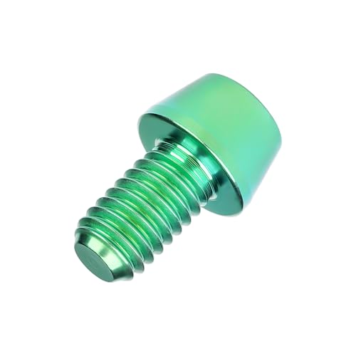 Image of Titanium Ti Bolt M5x9 16 18 20 25 30 35 40 45 50 55 60mm Tapered Head Screws Pack of 4 (M5x9mm, Green)