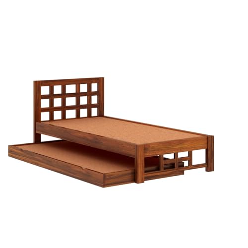 Ferrovilla XIOS Dark Trundle Single Sheesham Wood Bed for Bedroom | Solid Wood | Without Storage | Single Size | Bedroom Furniture | 2 Years Warranty - Image 8