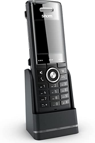 Snom M65 Professional DECT-Mobilteil (250 Stunden Standby, 2 Zoll 176 x 220 Pixel TFT, SW OTA-Upgrade, Vibrationsalarm, Gürtelclip, beleuchtete Tastatur), Schwarz, 00003969