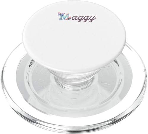 Maggy Name Initial Floral Garden Name PopSockets MagSafe PopGrip for iPhone
