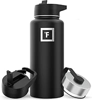 Edelstahl Trinkflasche mit Strohhalm - 650/950/1200/1800 ml - Kohlensäure Geeignet Auslaufsicher Doppelwandig Isoliert Thermosflasche BPA-Freie - Wasserflasche Sport Gym Fitness Reisen Kinder