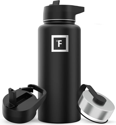IRON °FLASK Camping & Hiking Hydration Flask with 3 Lids