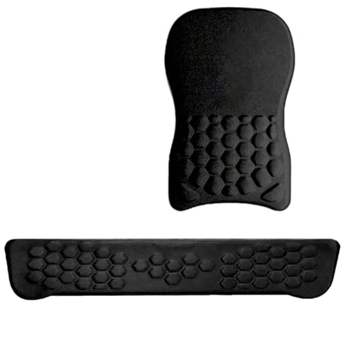 Generic Keyboard and Wrist Rest Set, Ergonomic Design with Massage, Inclined Base, Cup Coaster Included