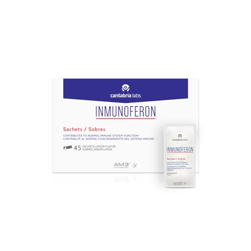 Cantabria Labs Inmunoferon Complemento Alimenticio - Refuerza el Sistema Inmunológico, Ayuda a las Defensas, Fórmula Exclusiva con AM3, Sin Gluten, Sin Lactosa, 45 sobres