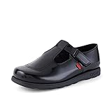 Kickers Women's Fragma T-Bar School Shoes, Black, 7