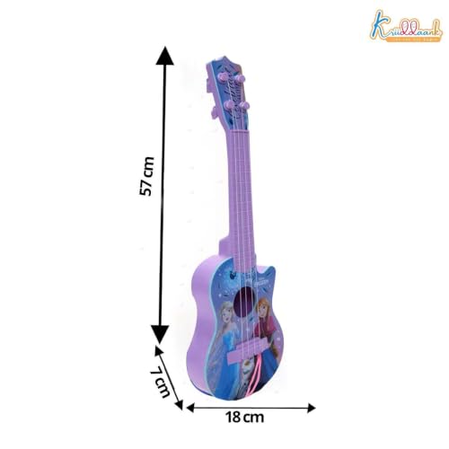 Image of Frozen Theme Guitar (Small) for Kids- 4 String Mini Fingerstyle Musical Instrument - Short Scale Acoustic Toy Guitar - Best Educational Birthday Gift for Boys & Girls 3+ Years, Turkish Blue