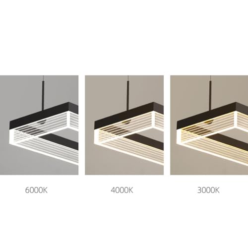 Lámpara de isla LED cuadrada con luz regulable para comedores modernos 5